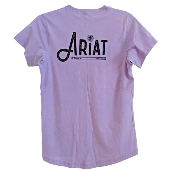 Ariat Tops - Ariat Rebar T-Shirt Women's Size Small Purple Western Short Sleeve Pocket NEW